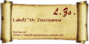 Labáth Zsuzsanna névjegykártya